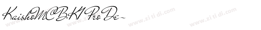 KaishoMCBK1 Pro De字体转换